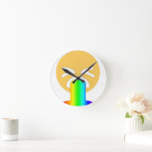 regenboogpuke emoji ronde klok (Huis)