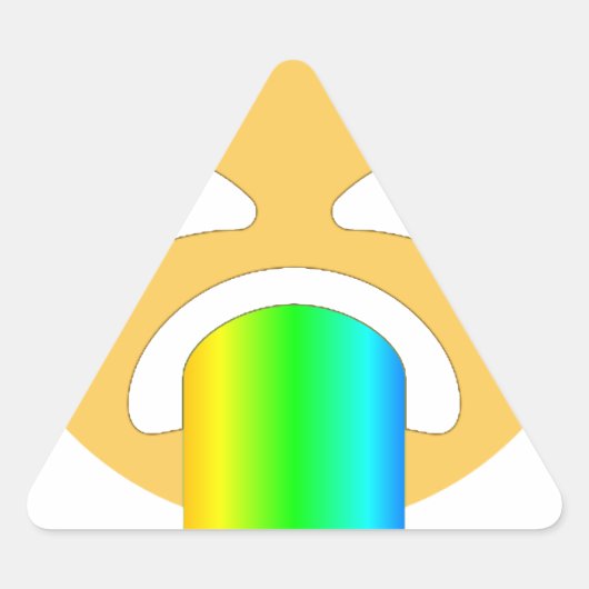 regenboogpuke emoji sticker (Voorkant)