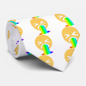 regenboogpuke emoji stropdas (Opgerold)