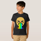 regenboogpuke emoji t-shirt (Voorkant volledig)