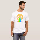 regenboogpuke emoji t-shirt (Voorkant volledig)