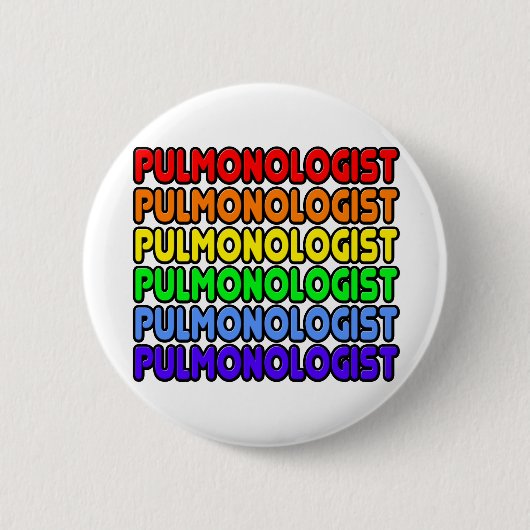 Regenboogpulmonoloog Ronde Button 5,7 Cm (Voorkant)