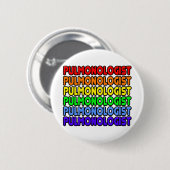 Regenboogpulmonoloog Ronde Button 5,7 Cm (Voorkant /achterkant)