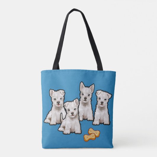 Regenboogpups medium Canvas tas. Tote Bag (Achterkant)