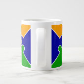 Regenboogpuzzel Letter X Monogram Grote Koffiekop (Achterkant)
