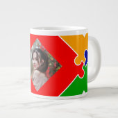 Regenboogpuzzel Letter X Monogram Grote Koffiekop (Voorkant rechts)