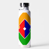 Regenboogpuzzel Letter X Monogram Waterfles (Rechts)