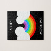 Regenboogpuzzel met de naam van het kind. legpuzzel (Horizontaal)