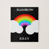 Regenboogpuzzel met de naam van het kind. legpuzzel (Verticaal)