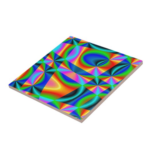 Regenboogquilt Tegeltje (Zijkant)