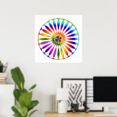 Regenboograd Poster (Thuiskantoor)