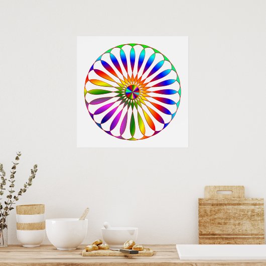 Regenboograd Poster (Keuken)