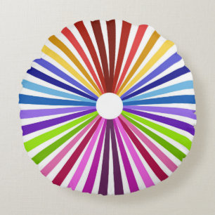 Regenboograd Rond Kussen