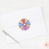 Regenboograd Ronde Sticker (Envelop)