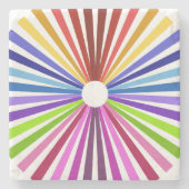 Regenboograd Stenen Onderzetter (Voorkant)