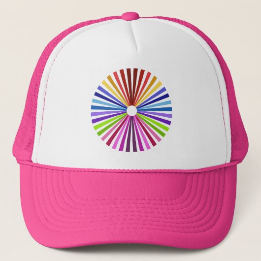 Regenboograd Trucker Pet (Voorkant)