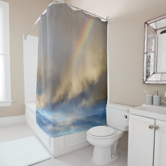 regenboogrebellengordijn douchegordijn (In situ)