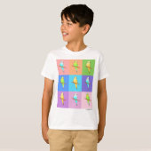 Regenboogrechthoeken parkiet t-shirt (Voorkant volledig)