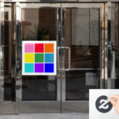 Regenboogrechthoeken Raamsticker (Kantoordeur)
