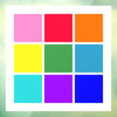 Regenboogrechthoeken Raamsticker (Vel 3)