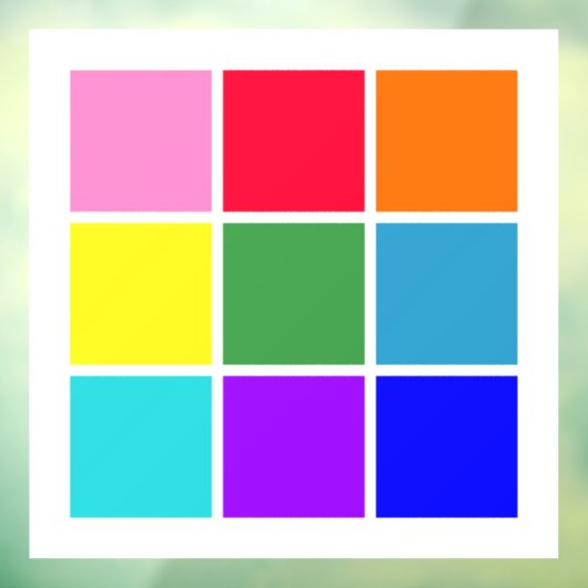 Regenboogrechthoeken Raamsticker (Vel 3)