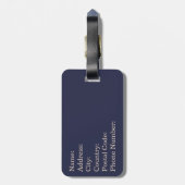 Regenboogreflectie in retrostijl bagagelabel (Achterkant verticaal)