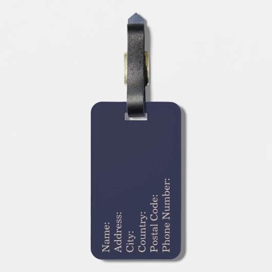 Regenboogreflectie in retrostijl bagagelabel (Achterkant verticaal)