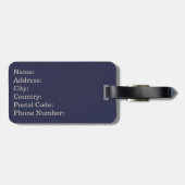 Regenboogreflectie in retrostijl bagagelabel (Achterkant horizontaal)