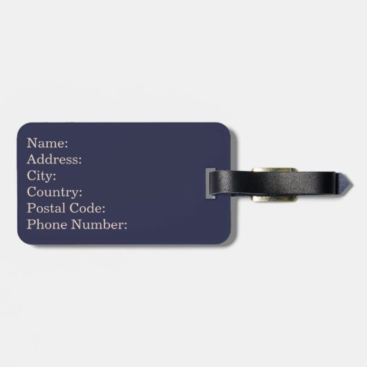 Regenboogreflectie in retrostijl bagagelabel (Achterkant horizontaal)