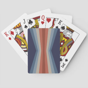 Regenboogreflectie in retrostijl pokerkaarten