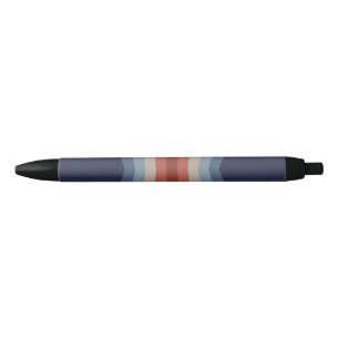 Regenboogreflectie in retrostijl zwarte inkt pen
