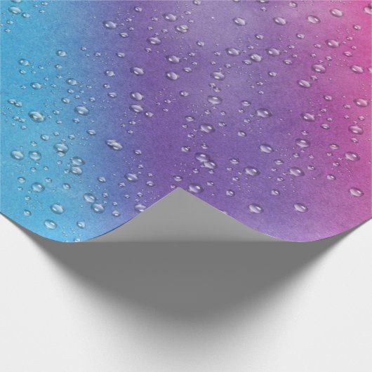 Regenboogregendruppels Cadeaupapier (Hoek)