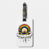 Regenboogregenval Bagagelabel (Achterkant verticaal)