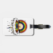 Regenboogregenval Bagagelabel (Achterkant horizontaal)