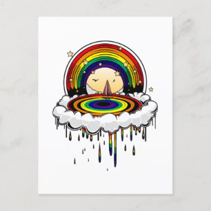Regenboogregenval Briefkaart