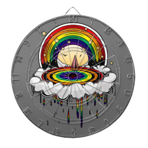 Regenboogregenval Dartbord