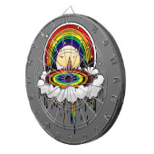 Regenboogregenval Dartbord (Voorkant Rechts)