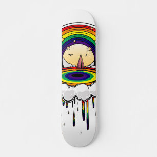 Regenboogregenval Persoonlijk Skateboard
