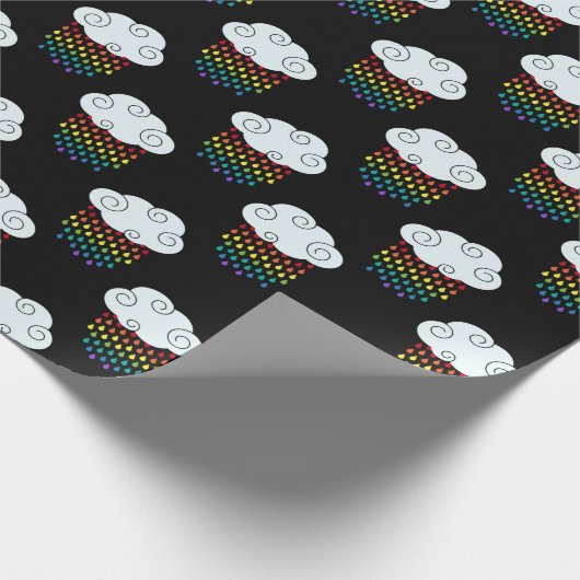 Regenboogregenwolken Cadeaupapier (Hoek)