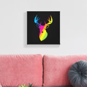 Regenboogrenrenrendier Canvas Afdruk (Insitu (Woonkamer))