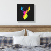 Regenboogrenrenrendier Canvas Afdruk (Insitu (Slaapkamer))