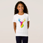 Regenboogrenrenrendier T-shirt (Voorkant volledig)