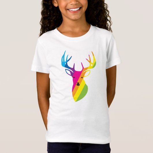 Regenboogrenrenrendier T-shirt (Voorkant)