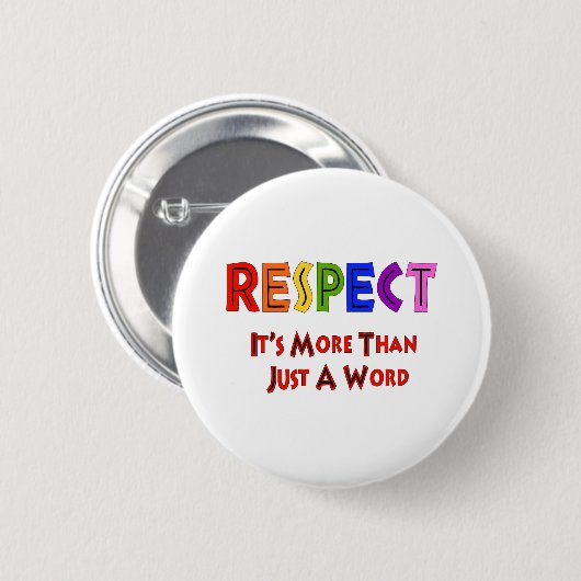 Regenboogrespect Ronde Button 5,7 Cm (Voorkant /achterkant)