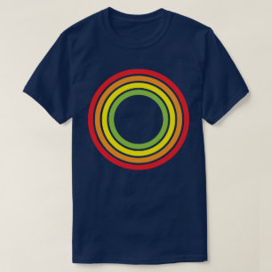 regenboogretro-cirkels t-shirt