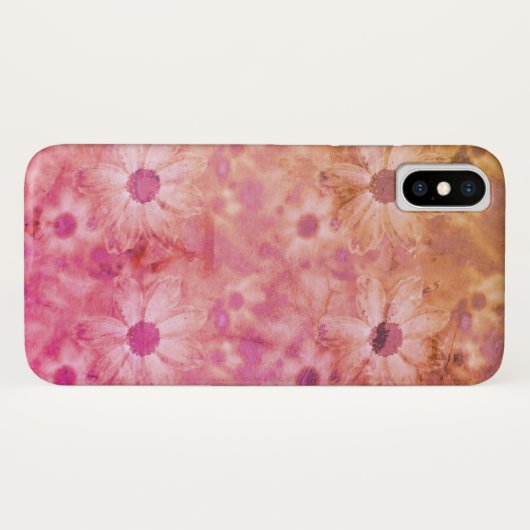 Regenboogretro daisy design Case-Mate iPhone case (Achterkant (horizontaal))