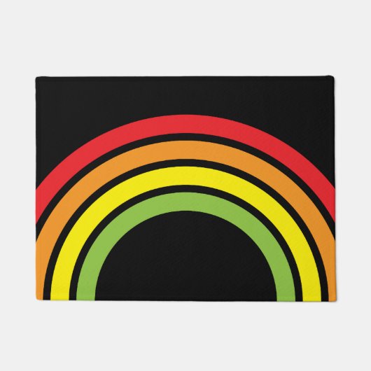 Regenboogretro Floormat Deurmat (Voorkant)
