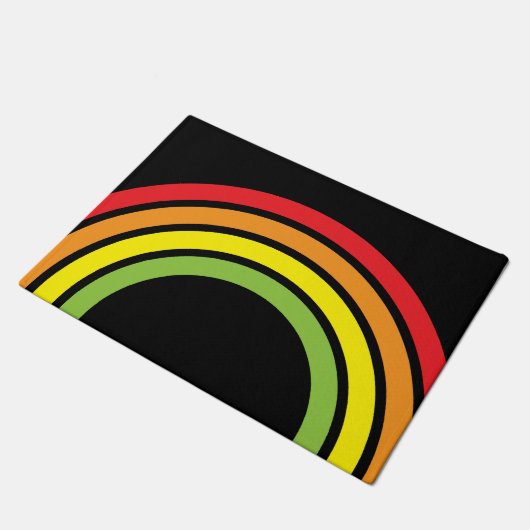 Regenboogretro Floormat Deurmat (Schuin)