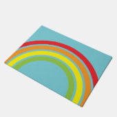 Regenboogretro Floormat Deurmat (Schuin)
