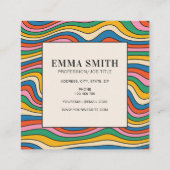 Regenboogretroflectoren Vierkante Visitekaartje (Achterkant)